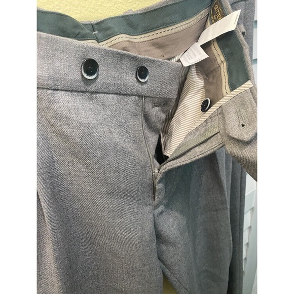 Gold Sel NWT Gutteridge Dal Italy Mens 3 Bttn 54 Cashmere Blend Gray Slacks 38 - Picture 16 of 16